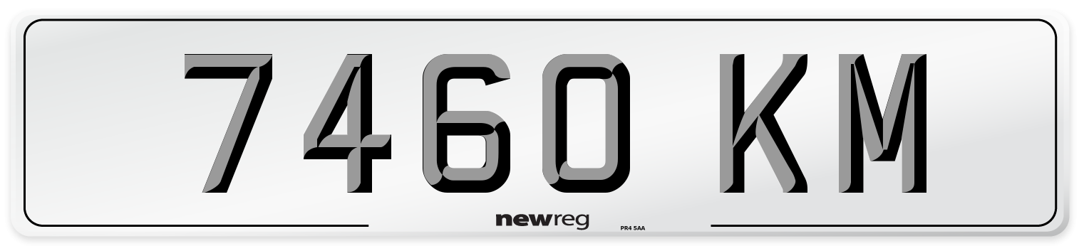 7460 KM Number Plate from New Reg